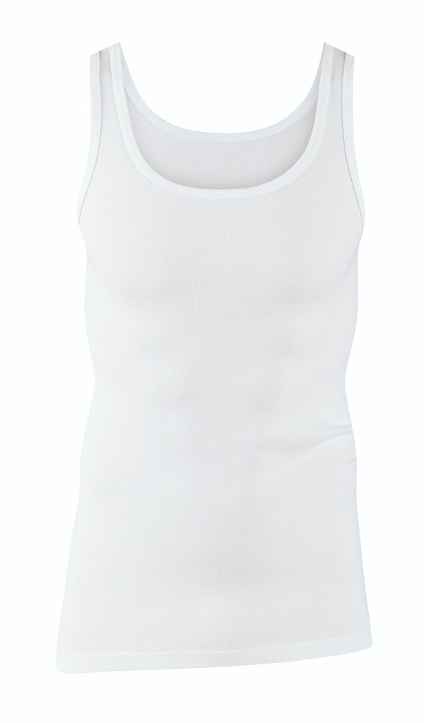 Singlet homme 100% coton CALIDA "Twisted Cotton" 12010 - Blanc 001