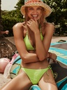 Bas de Bikini noeuds ajustables BANANA MOON "Roxa Hibiscrunch" - Vert Anis LOG07 (XS)