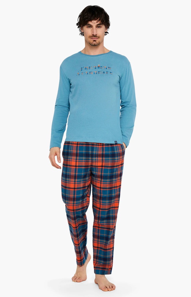 Pyjama long 100%coton bio ARTHUR "John" BOS - Multicolore JOHNH23