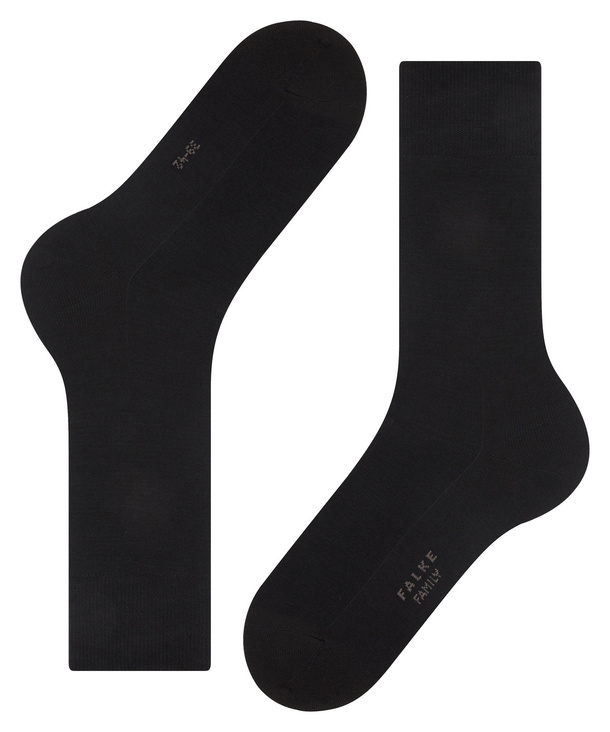 Chaussettes Hommes Coton FALKE "Family We Care" 14657 - Black 3000