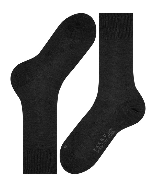 Chaussettes Hommes sans élastique FALKE "Berlin"14416 - Black 3000