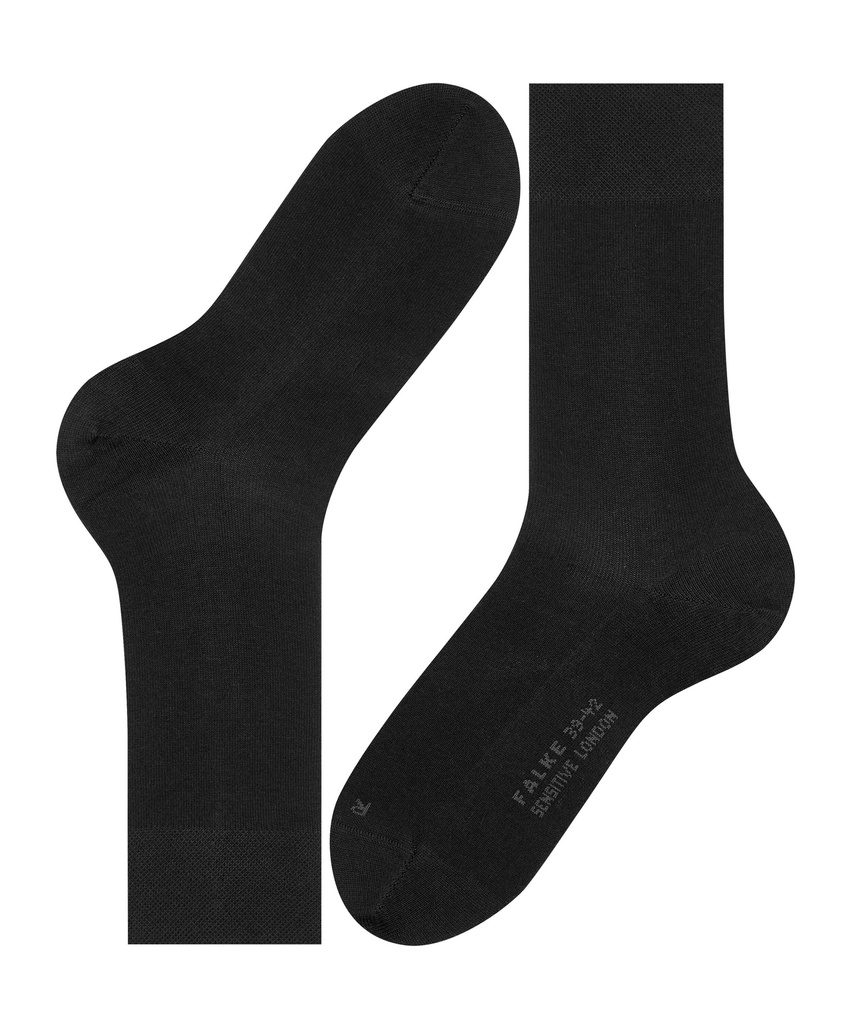 Chaussettes Hommes sans élastique FALKE "London"14616 - Black 3000