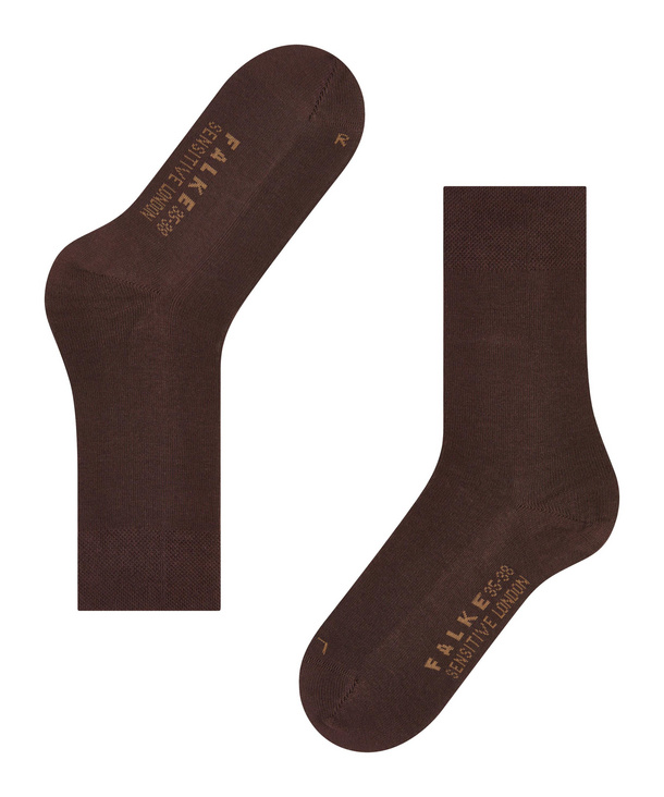 Chaussettes coton dame FALKE "Sensitive London" 47686 - Dark brown 5239