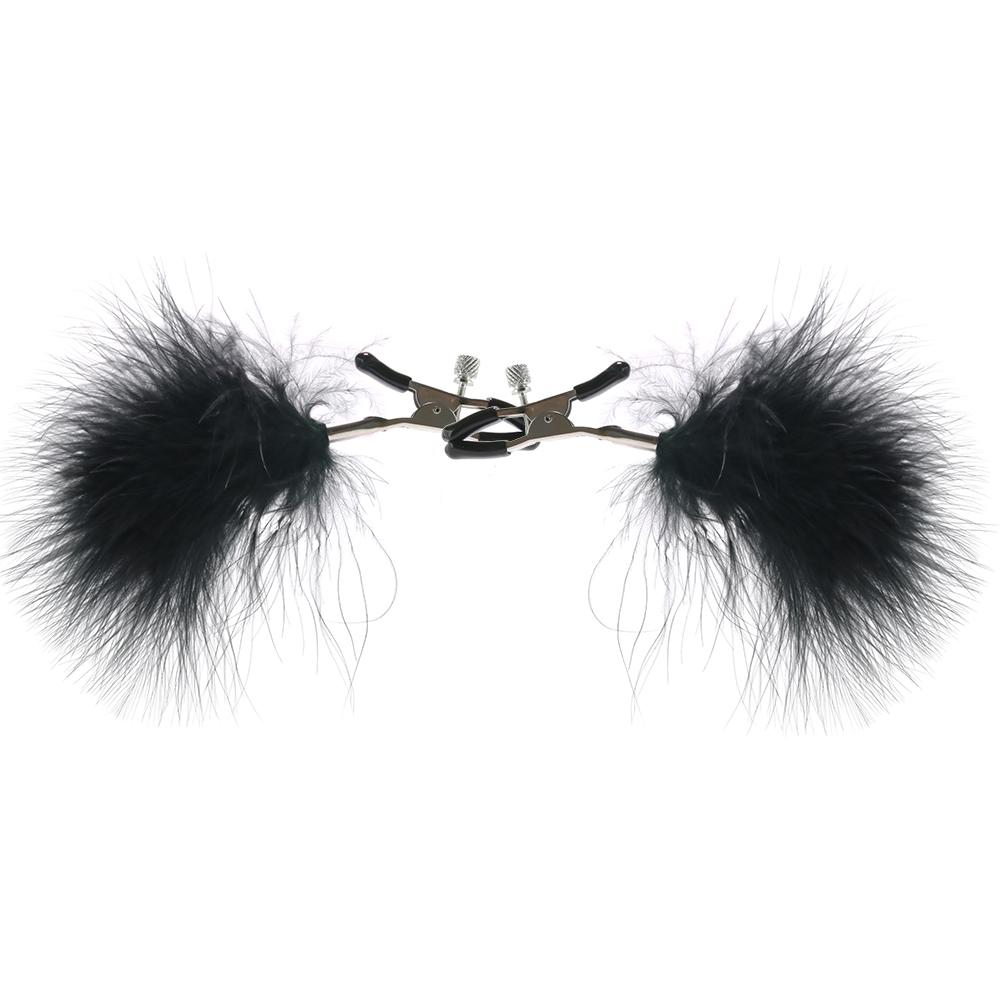 Pinces pour seins & plumes SEX & MISCHIEF "Feathered Nipple Clips"