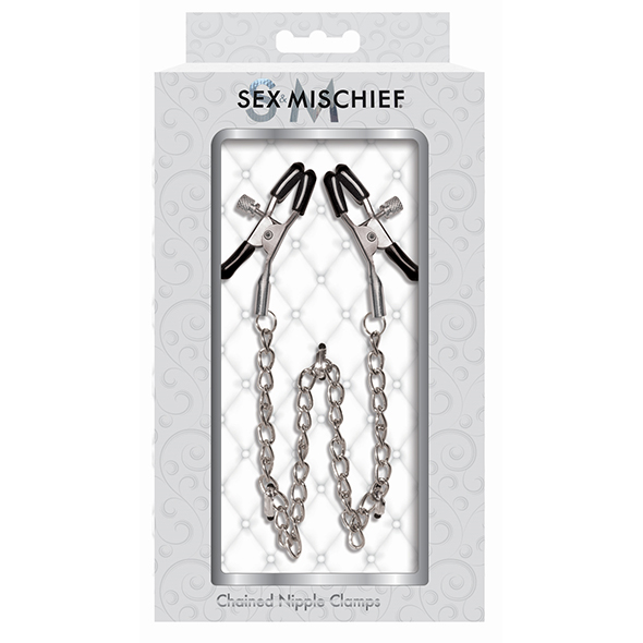 Pinces pour seins & chainette SEX & MISCHIEF "Chained Nipple Clips"