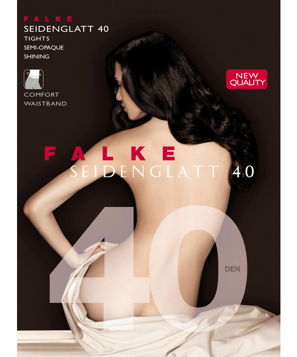 Collant semi-opaque 40 deniers FALKE "Seidenglatt 40" 40414 - Anthracite 3529