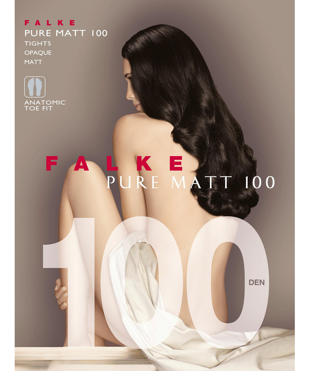 Collant Opaque 100 deniers FALKE "Pure Matt 100" 40110 - Anthracite 3529