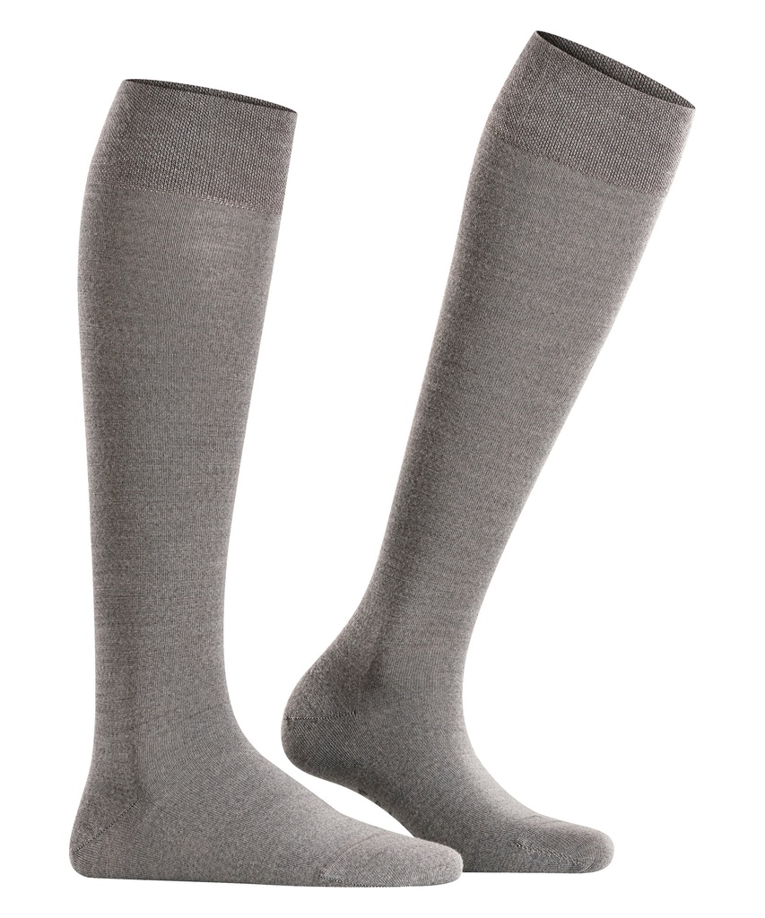 Chaussettes 3/4 laine sans élastique dame FALKE "Berlin Sensitive" 47416 - Light grey mel 3830