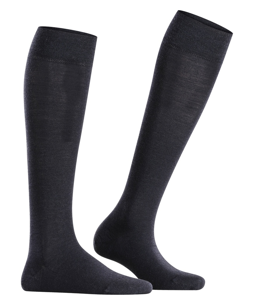 Chaussettes 3/4 laine sans élastique dame FALKE "Berlin Sensitive" 47416 - Dark navy 6379