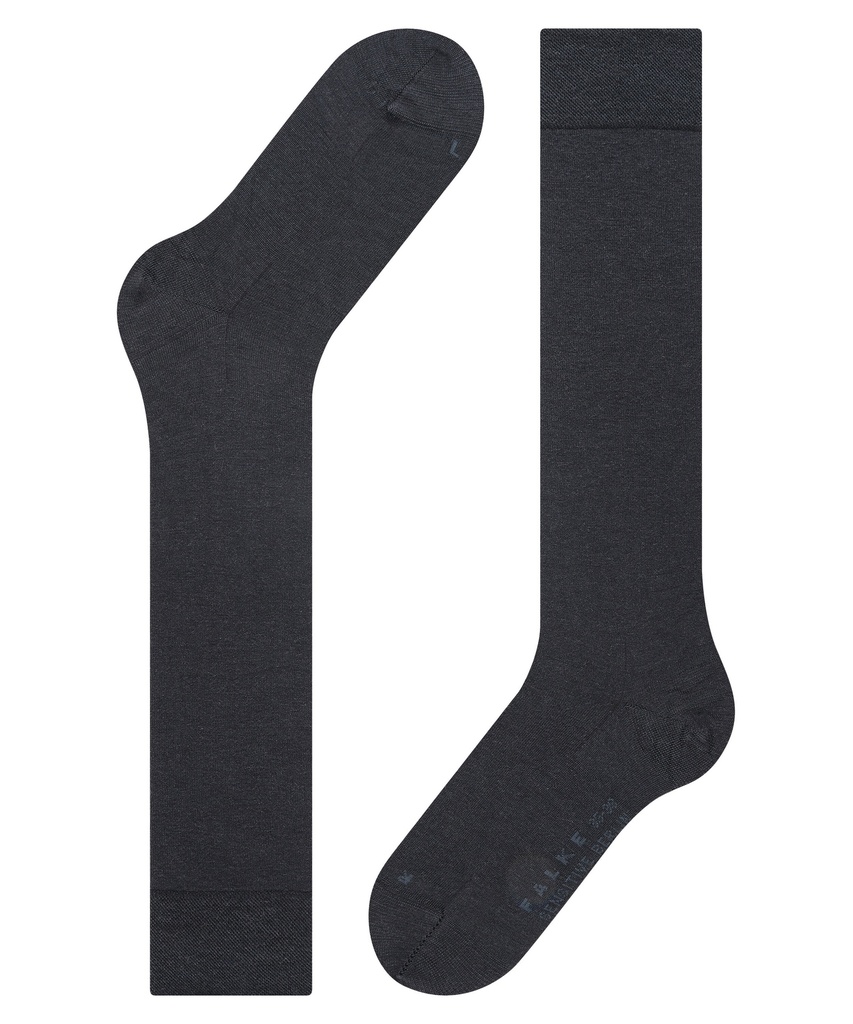Chaussettes 3/4 laine sans élastique dame FALKE "Berlin Sensitive" 47416 - Dark navy 6379