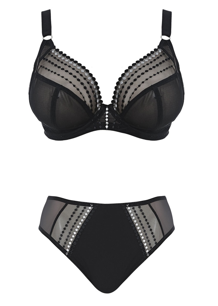 Soutien-gorge armature plongeant spécial poches profondes ELOMI "Matilda" EL8900 - Noir BLK