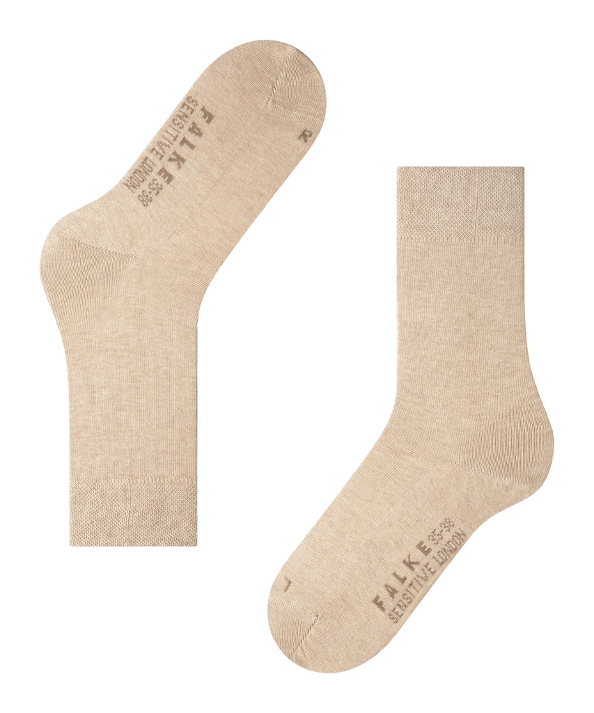 Chaussettes coton dame FALKE "Sensitive London" 47686 - Sand mel 4659