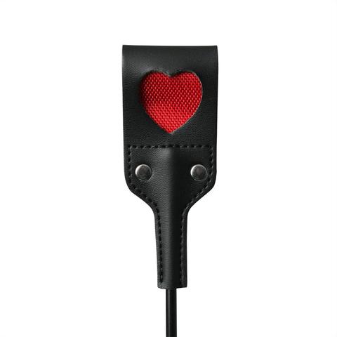 Cravache & paddle pour jeux bondage SEX & MISCHIEF "Heart Impression Crop"