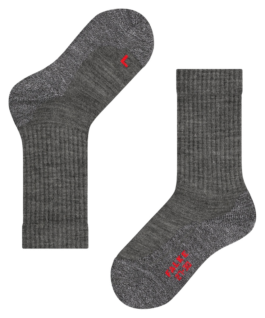 Chaussettes enfants FALKE "Active Warm" 10450 - Asphalt mel 3180