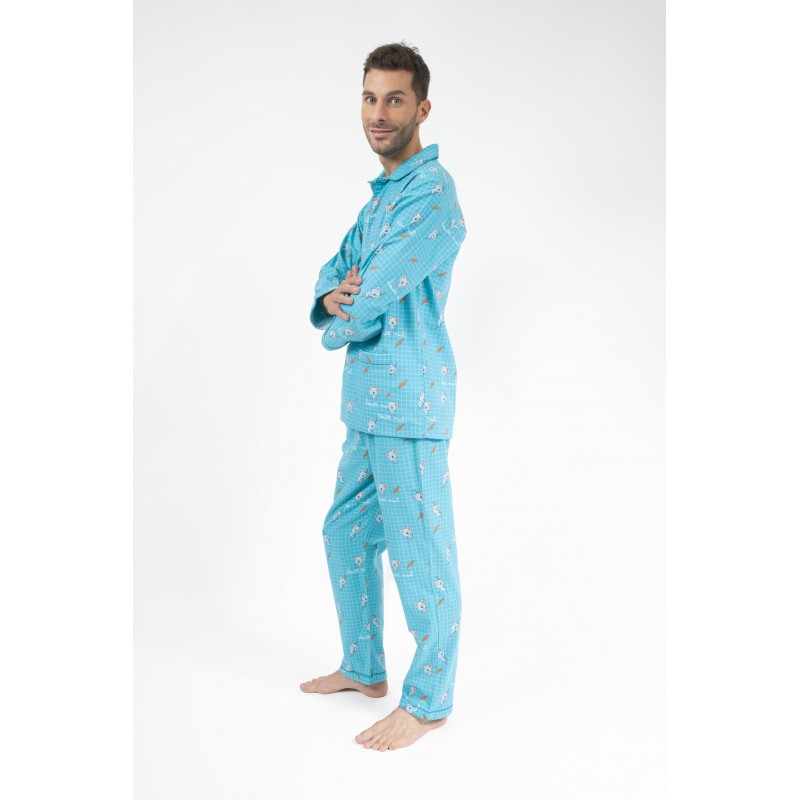 Pyjama boutonné adulte en pilou JUSQU'AU LEVER DU JOUR - Koala