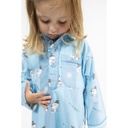 Chemise de nuit enfant en pilou JUSQU'AU LEVER DU JOUR - Bonhomme de neige