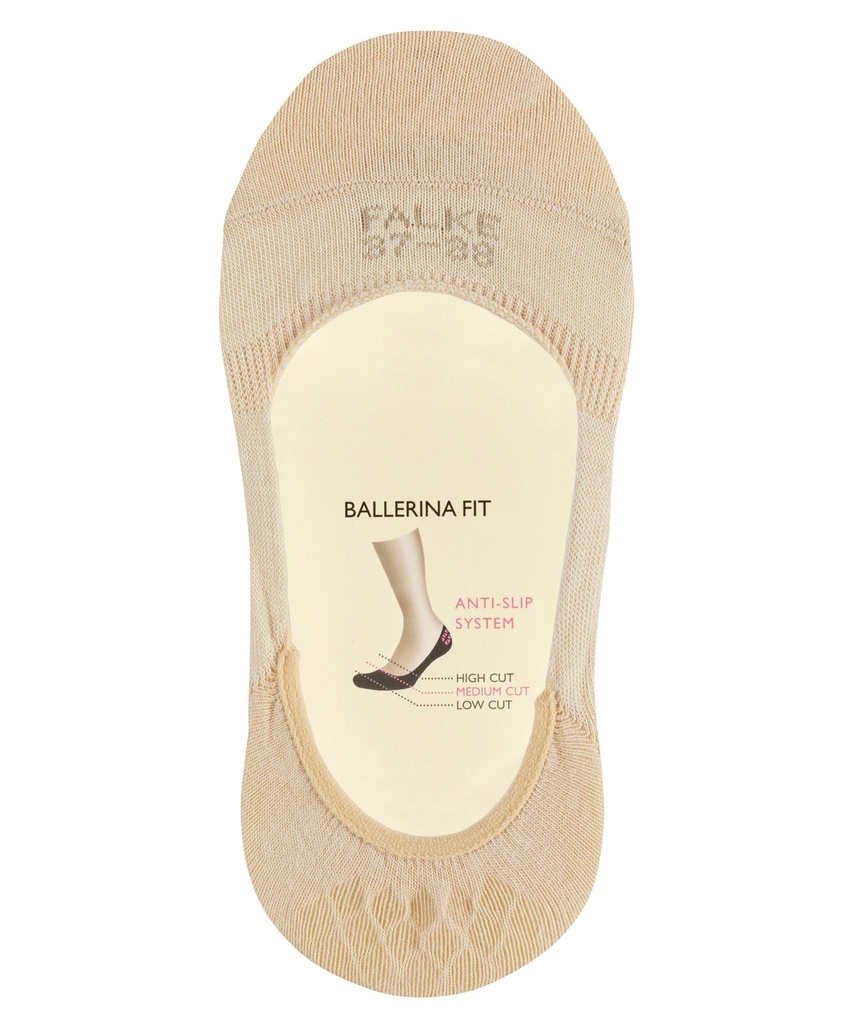 Protège-pieds coton dame FALKE "Step medium cut" 46492 - Cream 4011