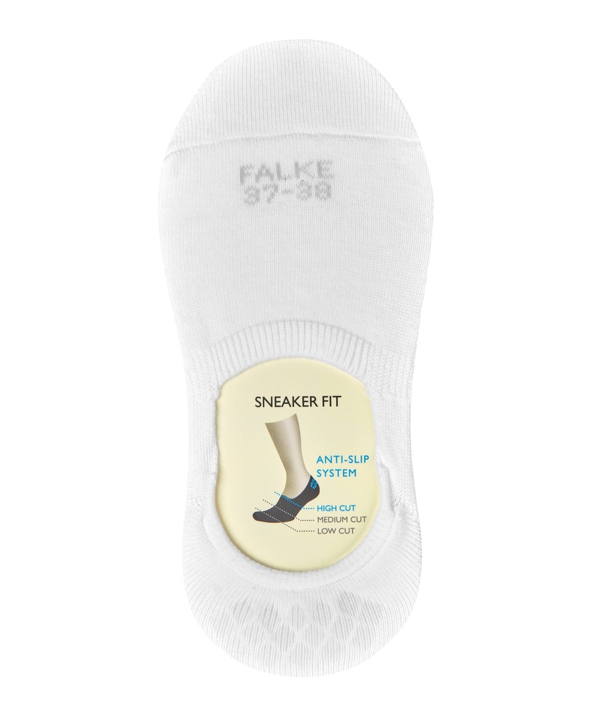 Protège-pieds coton dame FALKE "Step hight cut We care" 46493 - White 2000