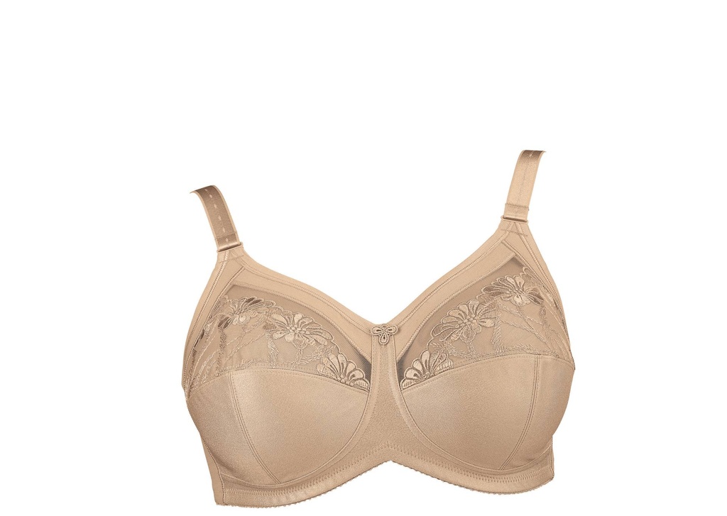 Anita Women's Safina Wire-Free Comfort Bra - Crystal, 50C Off White With Wide Padded Straps