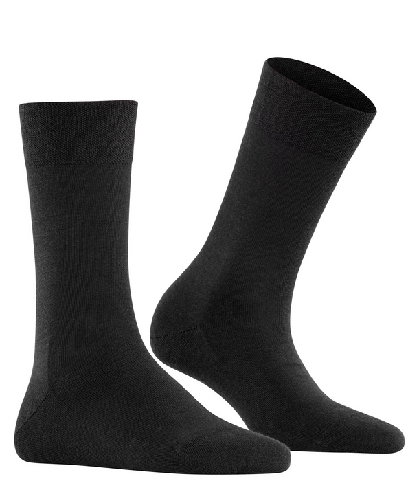 Chaussettes laine sans élastique dame FALKE "Berlin Sensitive" 47476 - Black 3000