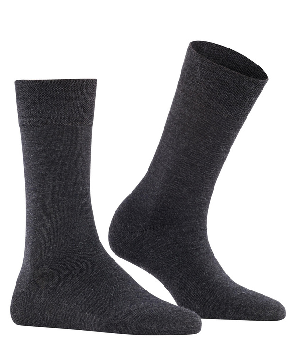 Chaussettes laine sans élastique dame FALKE "Berlin Sensitive" 47476 - Anthracite