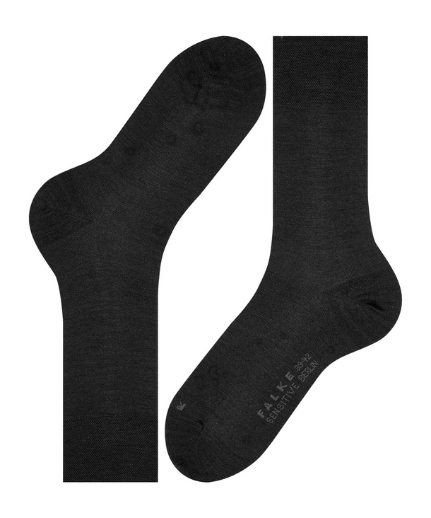 Chaussettes Hommes sans élastique FALKE "Sensitive Berlin"14448 - Black 3000