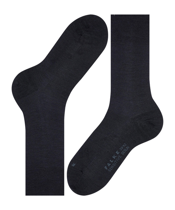 Chaussettes Hommes sans élastique FALKE "Sensitive Berlin"14448 - Black 3000