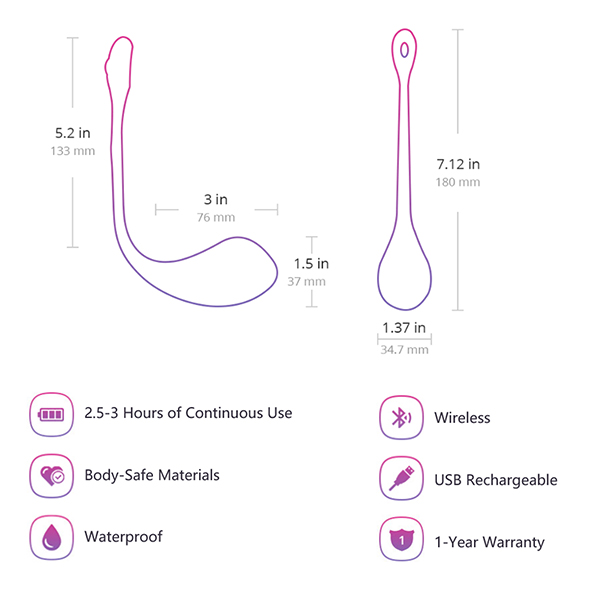 Œuf vibrant télécommandé via app LOVENSE "Lush 2"