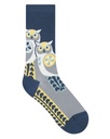 Chaussettes dame coton BLEU FORET "Chouette" 6367 - Jean AL9