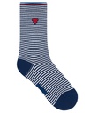 Chaussette dame BLEU FORET "Marinière" 6210 - Encre