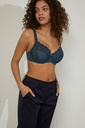 Soutien-gorge armature push-up MAISON LEJABY "Ombrage" 211031 - Nuit bleue B0037