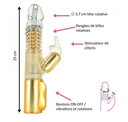 Vibromasseur triple stimulation DORCEL "Orgasmic rabbit" Rose (Détail)