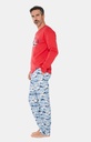 Pyjama long homme coton bio ARTHUR "Iceberg" ZAC - Bleu NUITH22