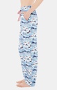 Pyjama long femme coton bio ARTHUR "Petits Chalets" MOL - Bleu NUITH22