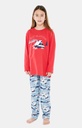 Pyjama long enfant 100% coton bio ARTHUR "Petits Chalets" LUK - Bleu NUITH22