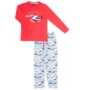 Pyjama long enfant 100% coton bio ARTHUR "Petits Chalets" LUK - Bleu NUITH22