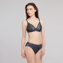 Soutien-gorge armature Plongeant LOU "Précieuse Lou" 4B342 - Black iris BLIRIS