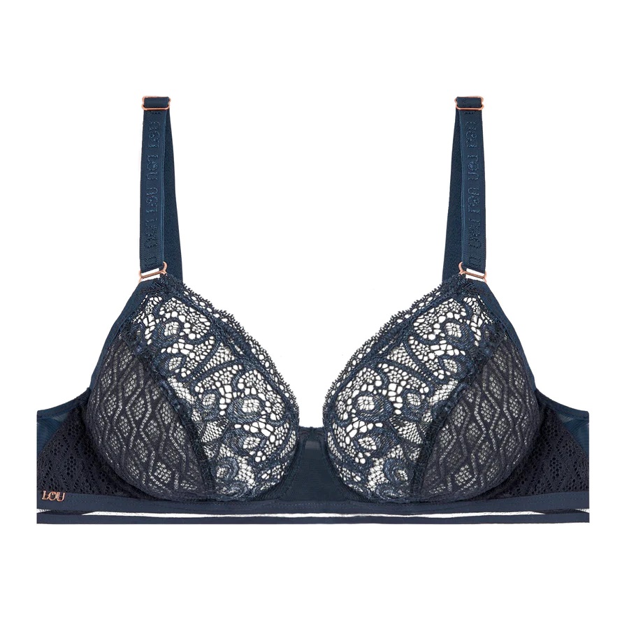 Soutien-gorge armature Plongeant LOU "Précieuse Lou" 4B342 - Black iris BLIRIS