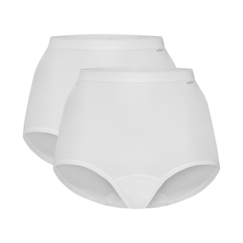 Slip taille haute pack de 2 - TEN CATE "Midi" 32281 - Blanc 010