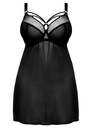 Babydoll sexy spécial poches profondes ELOMI "Sachi" EL4351 - Noir BLK