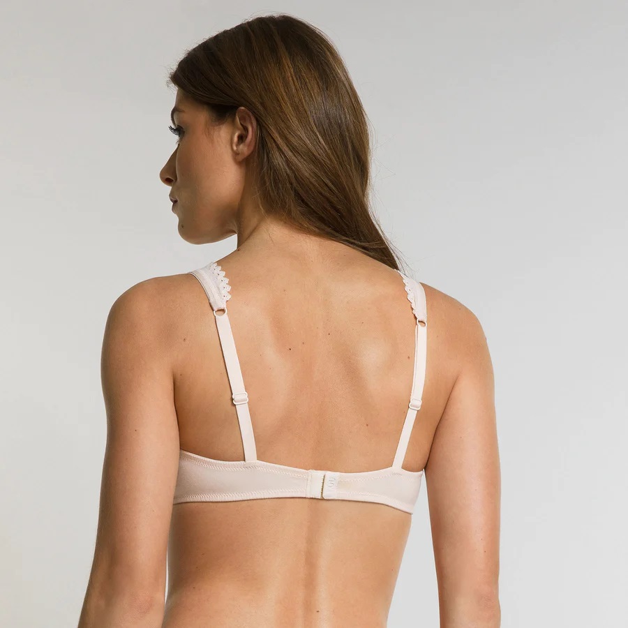 Soutien-gorge armature Plongeant LOU "Oxygène Coton" 54278 - Beige Doré 043