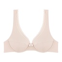 Soutien-gorge armature Plongeant LOU "Oxygène Coton" 54278 - Beige Doré 043