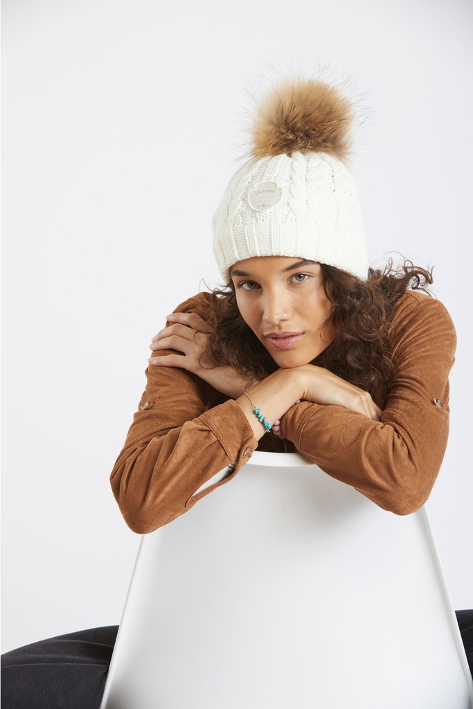 Bonnet doublé de polar - BANANA MOON "Dotto Lemonwood" - Beige JKJ71