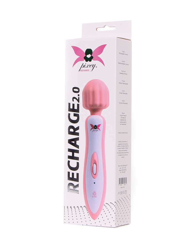 Vibromasseur Wand corps & clitoris rechargeable PIXEY "Recharge"