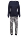 Pyjama long dame avec bords élastiques CALIDA "Winter Dreams" 41392 - Dark lapis blue 339