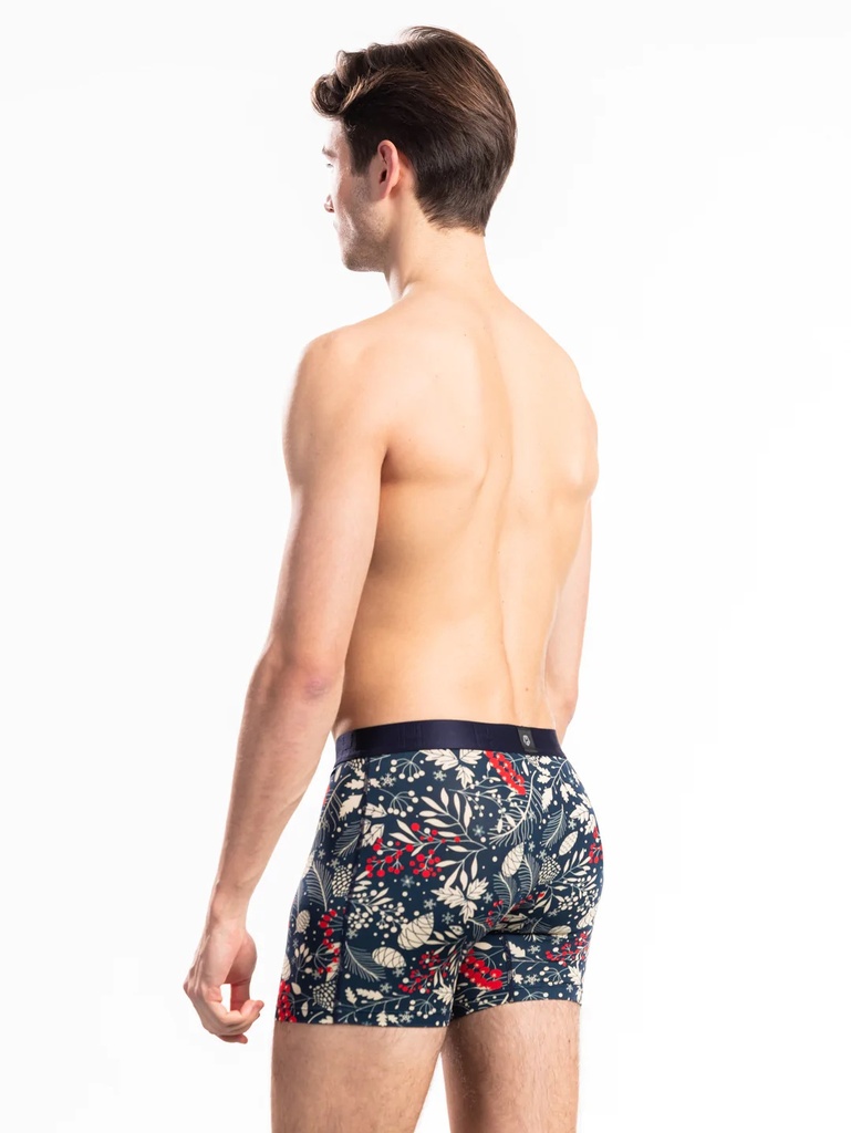 Boxer homme fantaisie en modal avec maintien intérieur LOIC HENRY "Graphic " KBM301V - Winter Multicolore