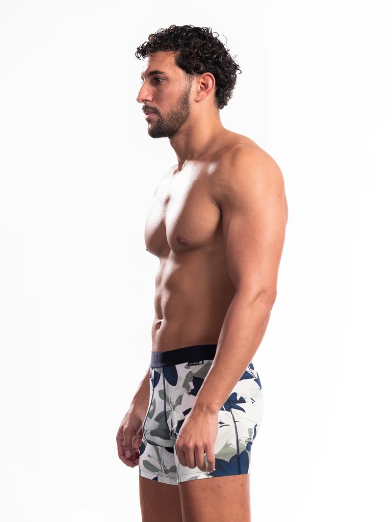 Boxer homme fantaisie en viscose avec maintien intérieur LOIC HENRY "Graphic" KBG018K - Multicolore Feuille