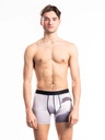 Boxer homme fantaisie en polyester avec maintien intérieur LOIC HENRY "Indentity" KBI053X - Belgitude Gris