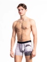 Boxer homme fantaisie en polyester avec maintien intérieur LOIC HENRY "Indentity" KBI053X - Belgitude Gris