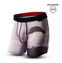 Boxer homme fantaisie en polyester avec maintien intérieur LOIC HENRY "Indentity" KBI053X - Belgitude Gris